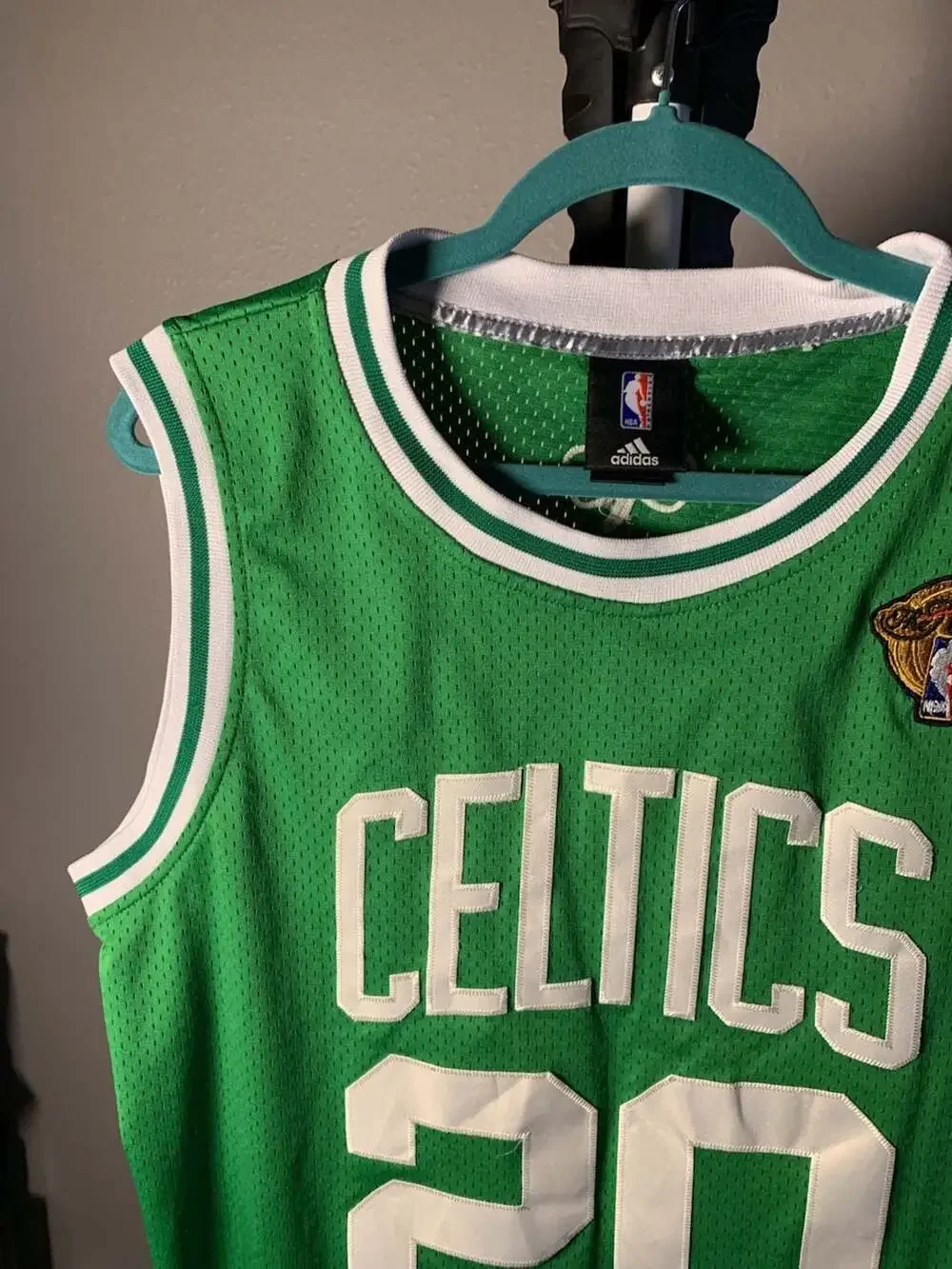 Adidas Boston Celtics Ray Allen #20 NBA Finals Basketball Jersey Green Size 50